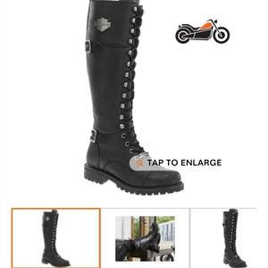 Harley Davidson Beechwood Black Lace up Boots